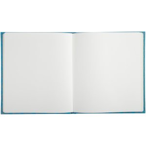 Gastenboek Arty blauw 21x19 cm