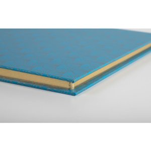 Gastenboek Arty blauw 21x19 cm