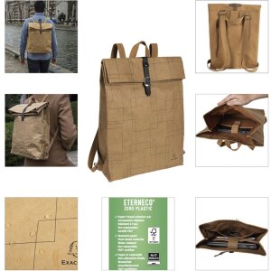Exacompta Rugzak 32x44x12 cm Papier Lederlook Eterneco Bruin