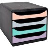 Exacompta ladebox Big Box Plus Aquarel 4 open lades A4+ stapelbaar