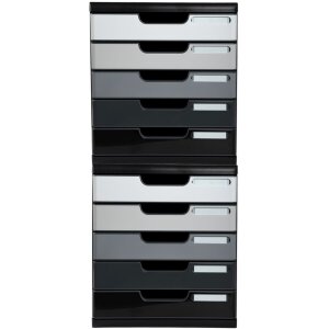 Exacompta ladebox MODULO DIN A4 grijs 5 gesloten laden