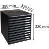 Exacompta ladebox MODULO A4 donkergrijs 10 open lades
