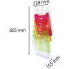 Exacompta 64799D Wandbrochurehouder 6 vakken A4 regenboogkleuren Linicolor®