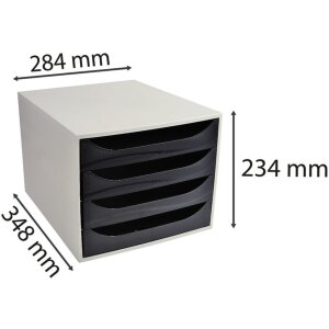 Exacompta ECOBOX ladebox 4 laden zwart
