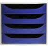 Exacompta ECOBOX ladebox met 4 laden middernachtblauw 34,8x28,4x23,4 cm