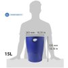 Exacompta Prullenbak ECOBIN 15 liter Kantoor Blauw 26,3x26,3x33,5 cm