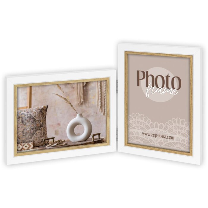 Ayas dubbele lijst 2 fotos 10x15 cm staand en liggend formaat