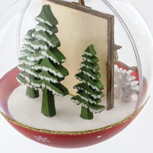 Loek kerstbal voor een foto 3.5x4.5 cm