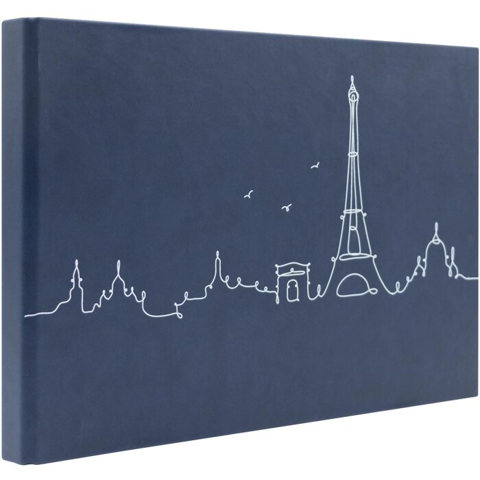 Panodia fotoalbum Lineart Paris blauw 34x23 cm 60 zwarte paginas
