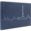 Panodia fotoalbum Lineart Paris blauw 34x23 cm 60 zwarte paginas