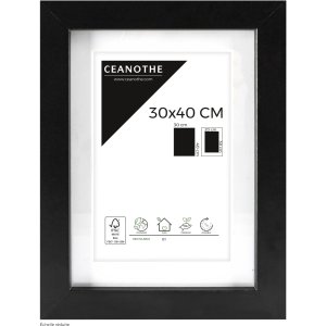 Ceanothe Fotolijst Oslo met Passepartout 30x40 cm zwart