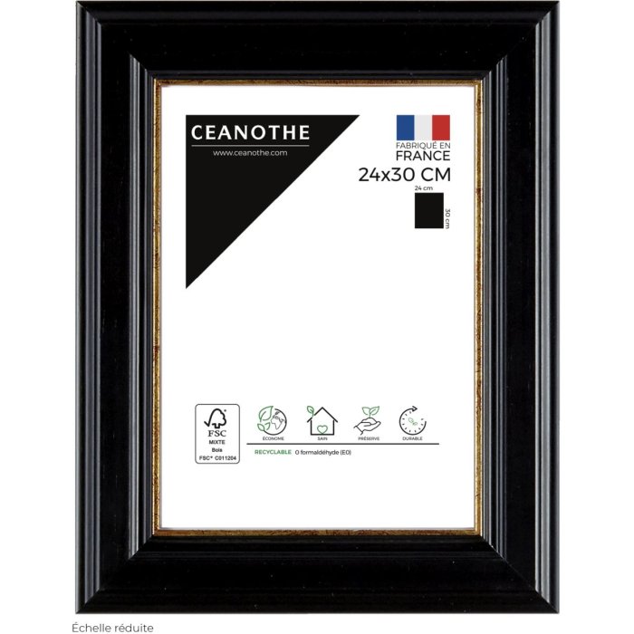 Ceanothe Fotolijst Gaia 24x30 cm zwart-goud