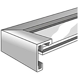 Nielsen Brandwerend kader c2 structuur zilver mat 60x84 cm