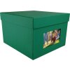 HNFD xl fotodoos Kandra 700 fotos 15x20 cm spar groen geribd