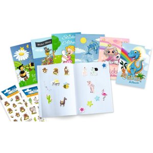 HERMA Sticker-plakboek voor kinderen, A5, "Dinos" (16 paginas, blanco)