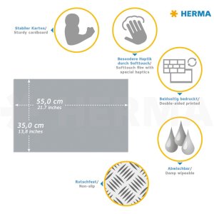 HERMA bureauonderlegger 550 x 350 mm, Afrika dieren