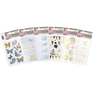 HERMA Creatieve Stickers Vlinders Goud en Zilver Folie
