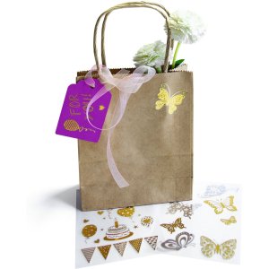 HERMA Creatieve Stickers Vlinders Goud en Zilver Folie