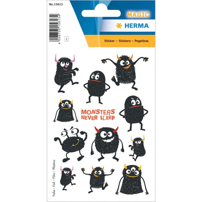 HERMA Monsters slapen nooit, folie sticker