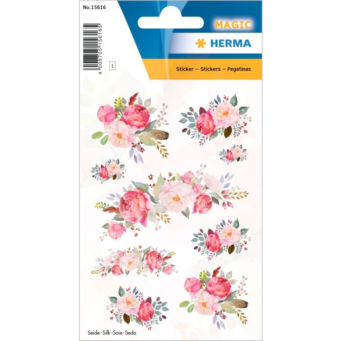 HERMA Glimmende Zijde Pioenroos Stickers