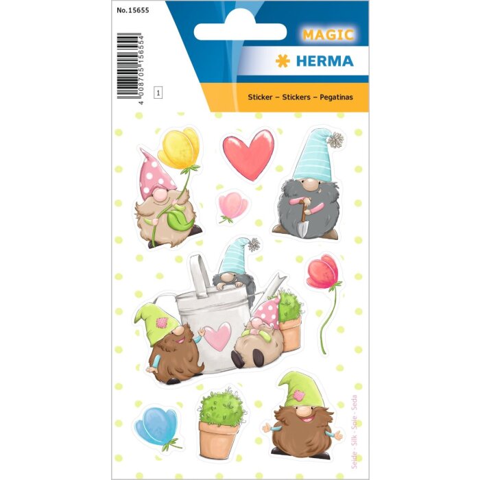 HERMA tuinkabouters sticker - glanzend zijde