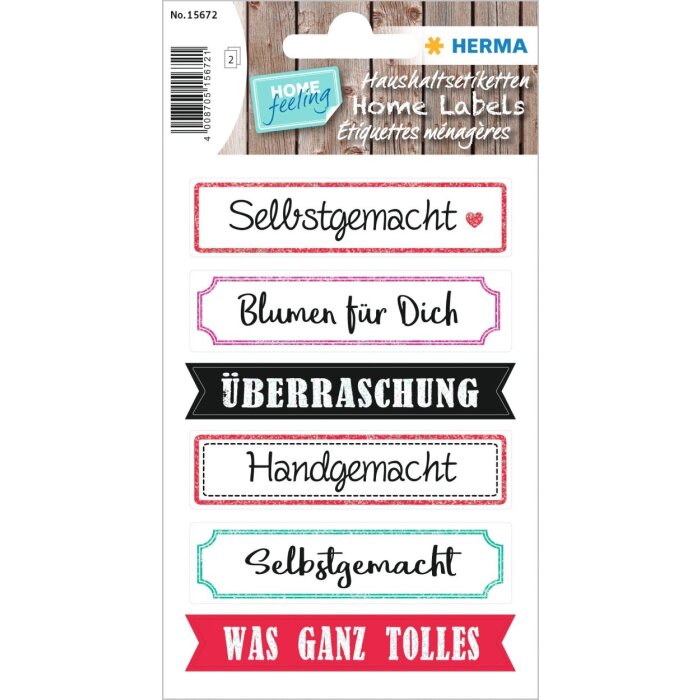 HERMA Sticker HOME "Verrassing", glitters