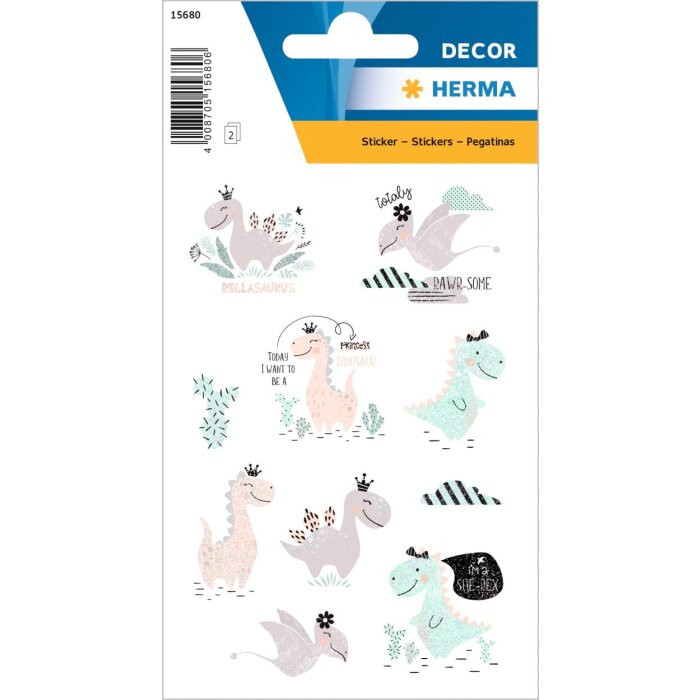 HERMA Sticker Dino Meisje & She Rex