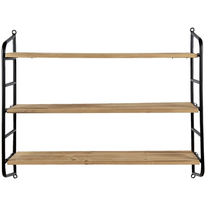 Clayre en Eef Wandplank 50610 bruin 60x15x50 cm