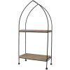Clayre en Eef IJzeren plank met hout 50620 bruin 27x14x57 cm