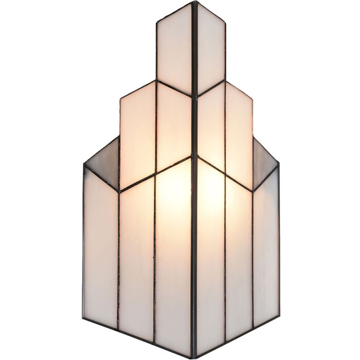 LumiLamp 5LL-6121 Wandlamp Tiffany 36x4x21 cm - E14 (max. 1x 40 Watt) Beige