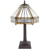 LumiLamp 5ll-6125 Tafellamp Tiffany ø 30x50 cm E27-max 1x60W Beige, Bruin