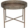 Clayre en Eef 5y0756 Bijzettafel Koperkleurig ø 60x50 cm