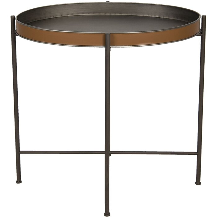 Clayre en Eef 5y0818 Bijzettafel Bruin 69x47x66 cm