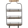 Clayre en Eef 5y0962 Etagere 3 etages Zwart, Bruin 31x16x51 cm
