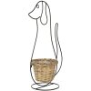 Clayre en Eef 5y0987 Binnen Bloempot Hond Zwart 35x22x67 cm