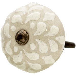 Clayre en Eef 64877 Deurknop Set van 4 Beige ø 4x3 cm