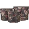 Clayre en Eef 65011 Hoedendoos Set van 3 Zwart ø 23x20 cm