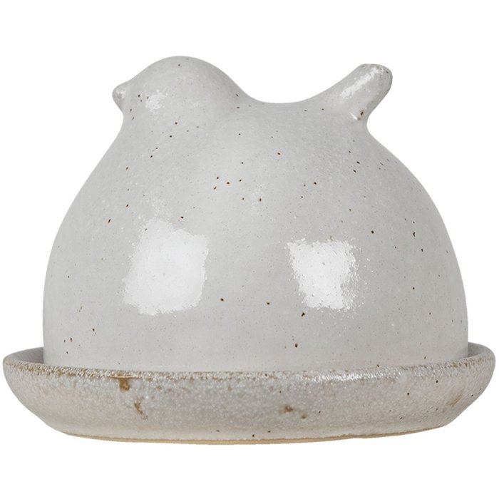 Clayre en Eef 6ce1300 Boterschaal Wit ø 12x10 cm