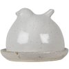 Clayre en Eef 6ce1300 Boterschaal Wit ø 12x10 cm