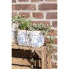 Clayre en Eef 6ce1398l Binnen Bloempot Blauw, Wit 22x12x13 cm