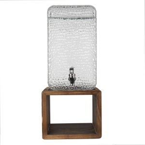 Clayre en Eef 6gl3258 Sapkan met kraantje en deksel Transparant 22x20x50 cm