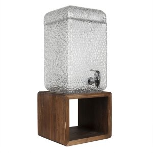 Clayre en Eef 6gl3258 Sapkan met kraantje en deksel Transparant 22x20x50 cm