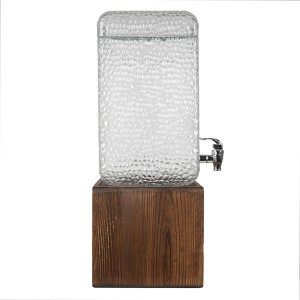 Clayre en Eef 6gl3258 Sapkan met kraantje en deksel Transparant 22x20x50 cm