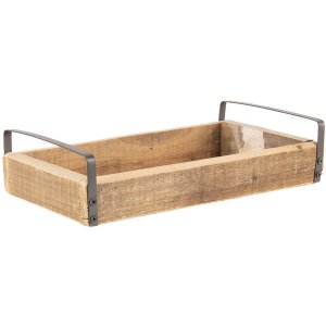 Clayre en Eef Decoratieve Dienblad (Set van 3) Bruin 35x20x5 - 30x15x5 - 25x10x5 cm
