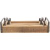Clayre en Eef Decoratieve Dienblad (Set van 3) Bruin 35x20x5 - 30x15x5 - 25x10x5 cm