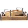 Clayre en Eef Decoratieve Dienblad (Set van 3) Bruin 35x20x5 - 30x15x5 - 25x10x5 cm