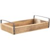Clayre en Eef Decoratieve Dienblad (Set van 3) Bruin 35x20x5 - 30x15x5 - 25x10x5 cm