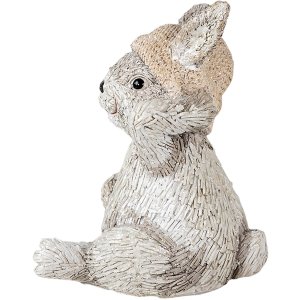 Clayre en Eef 6pr3493 Deco Konijn Grijs 11x9x13 cm