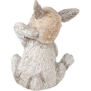 Clayre en Eef 6pr3493 Deco Konijn Grijs 11x9x13 cm