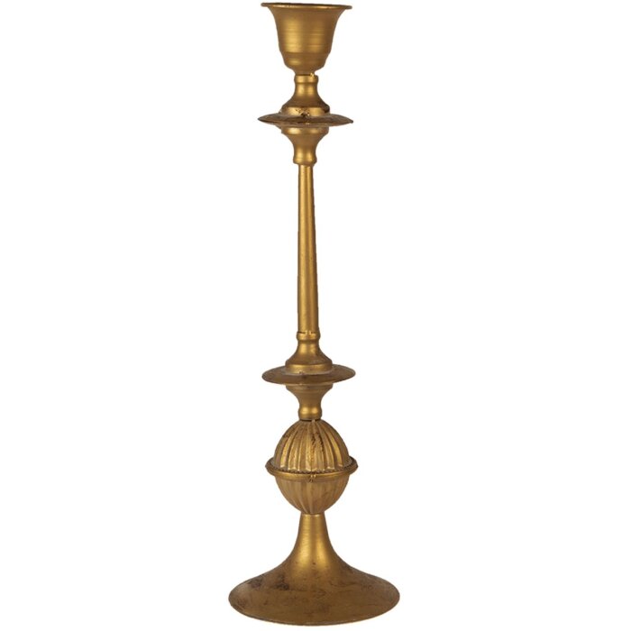 Clayre en Eef 6y4478 Kandelaar Goudkleurig ø 15x53 cm